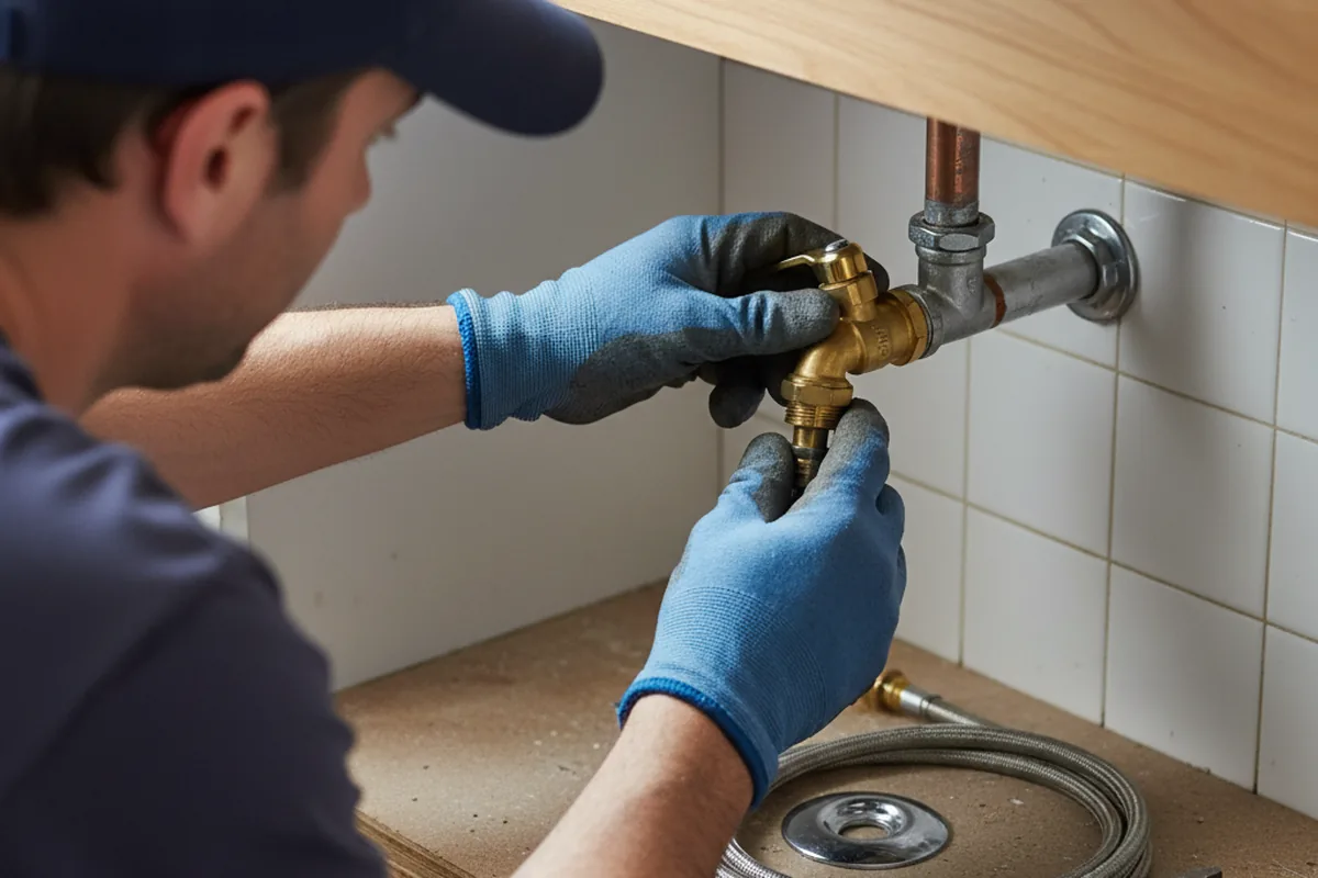 Shutoff valve and fitting work during Emergency Plumbing in Canton